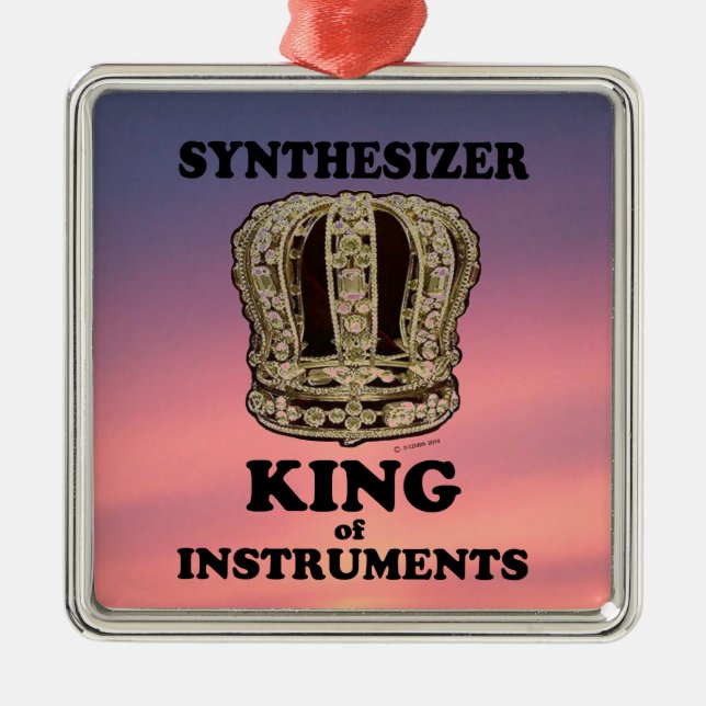 Synthesizer King of Instruments Metal Ornament (Front)