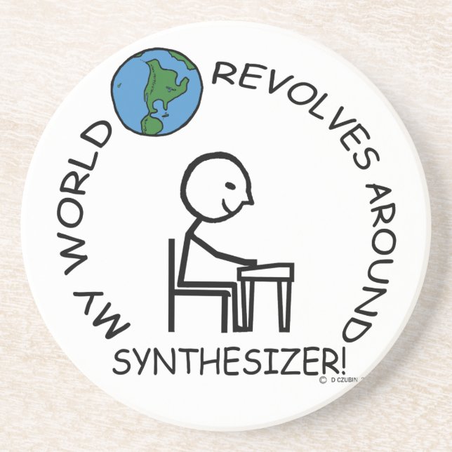 Synthesizer - World Revolves Around Coaster (Front)