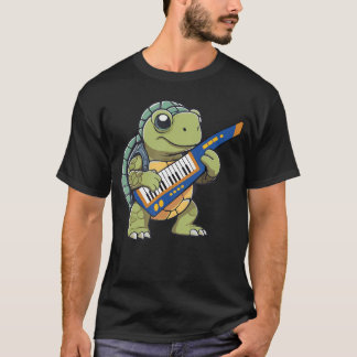 Synthesizerurtle Keytar Rock Star retro T-Shirt