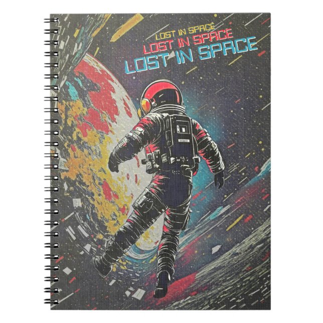 Synthwave Astronaut Lost In Space Journal (Front)