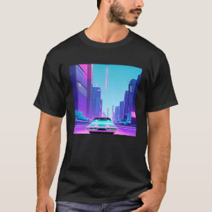 Synthwave car outrun retrowave futuresynth sci fi T-Shirt