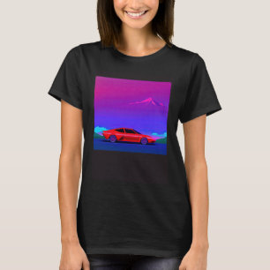 Synthwave car outrun retrowave futuresynth sci fi  T-Shirt