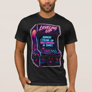 Synthwave Gaming Father's Day Arcade Graphic T-Shirt