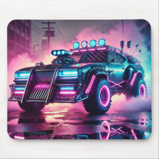 Synthwave Mad Max Apocalypse Car Mousepad