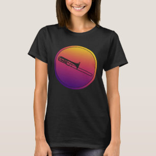 Synthwave Orchestra Instrument Retrowave Trombone  T-Shirt