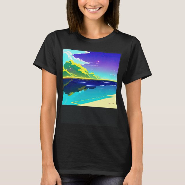 Synthwave outrun retrowave futuresynth sci fi  14 T-Shirt (Front)