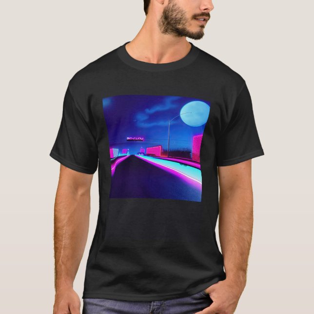 Synthwave outrun retrowave futuresynth sci fi  26 T-Shirt (Front)