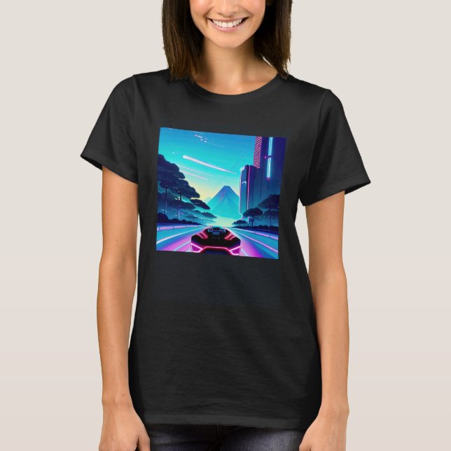 Synthwave outrun retrowave futuresynth sci fi  38 T-Shirt (Front)