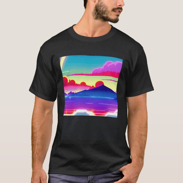 Synthwave outrun retrowave futuresynth sci fi  79 T-Shirt (Front)