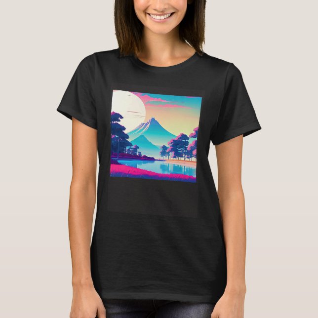 Synthwave outrun retrowave futuresynth sci fi  8 T-Shirt (Front)
