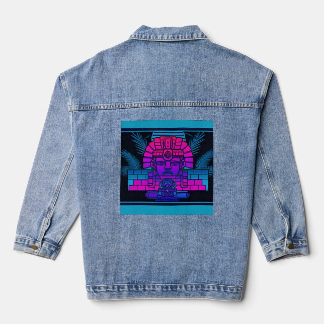 Synthwave Pharaoh Denim Jacket (Back)