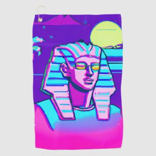 Synthwave Pharaoh Golf Towel