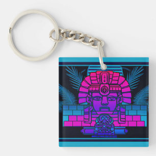Synthwave Pharaoh Keychain