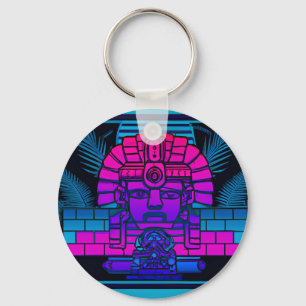 Synthwave Pharaoh Keychain
