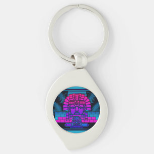 Synthwave Pharaoh Keychain