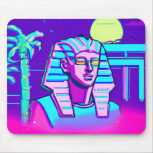 Synthwave Pharaoh Mouse Pad