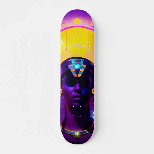 Synthwave Pharaoh Skateboard (Front)