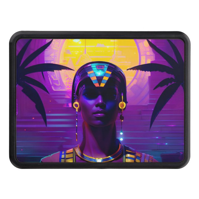 Synthwave Pharaoh Trailer Hitch Cover (Front)