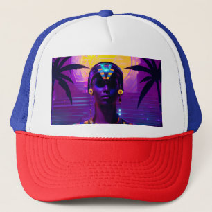 Synthwave Pharaoh Trucker Hat