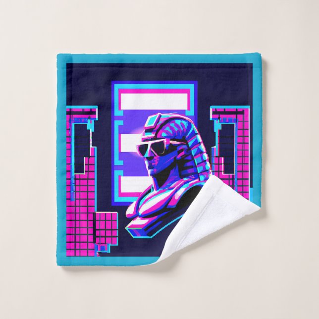 Synthwave Pharaoh Wash Cloth (Wash Cloth)