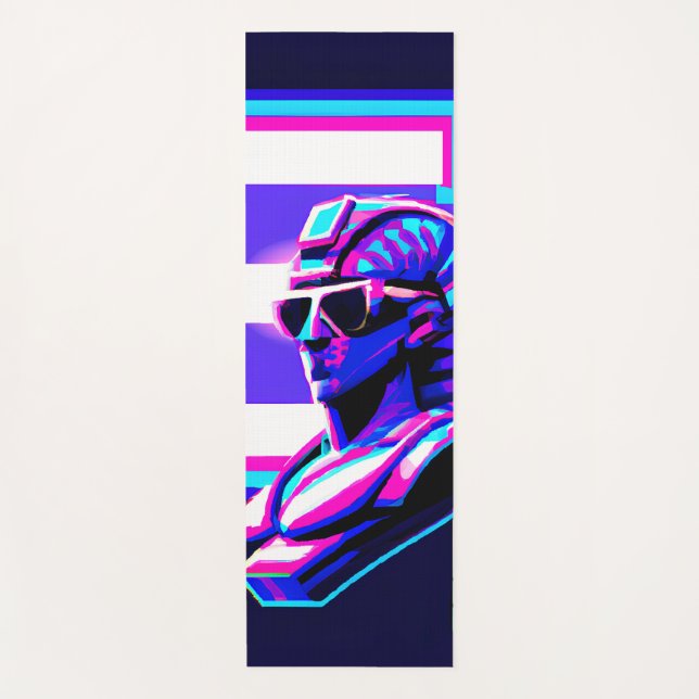 Synthwave Pharaoh Yoga Mat (Front)