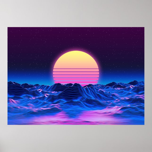 Synthwave Poster | Retrowave Wall Art (Front)