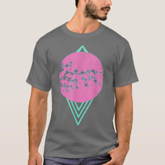 Synthwave Sakura Flower Japan 80s Vaporwave Cherry T-Shirt