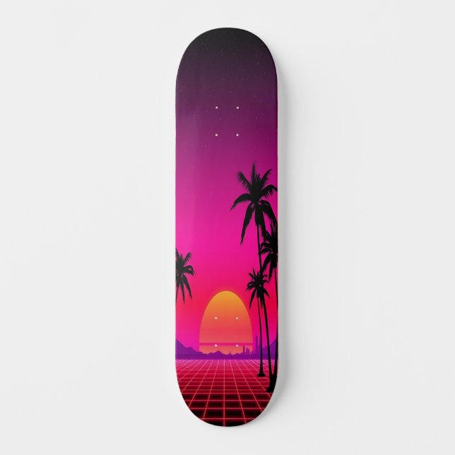 Synthwave Sunset: Edition 1 Skateboard (Front)