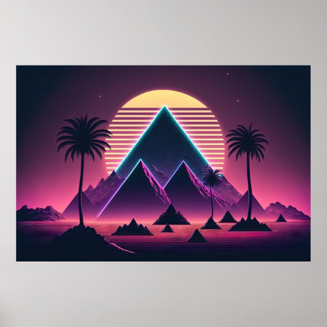 Synthwave Symphony: Echoes of the 80s Poster (Front)