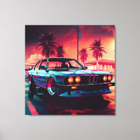 Synthwave Trends - BMW Classics AI-Generated Art -