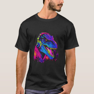 Synthwave Vaporwave Retro Dinosaur Rex 80s Retrowa T-Shirt