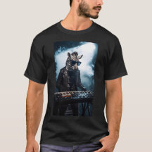 Synthwave Zebra Keyboardist T-Shirt