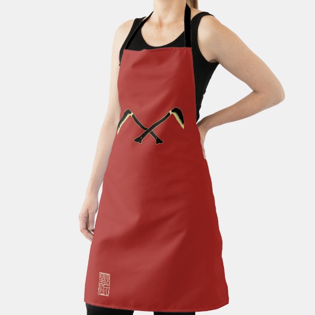 Syoujyouhirasyajichigaigamamoyou-Jinbaori Apron (Insitu)