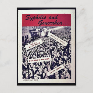 Syphilis And Gonorrhea Postcard