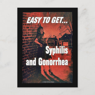 Syphilis And Gonorrhea Postcard