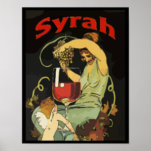 Syra Grapes, Wine Poster