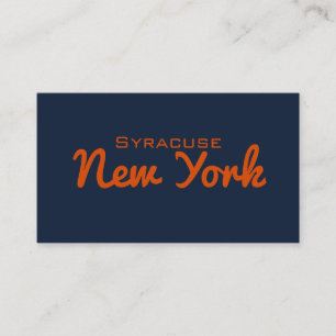 Syracuse, Carte de visite de New York