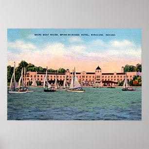 Syracuse, Indiana Spink Hotel on Lake Wawasee Poster