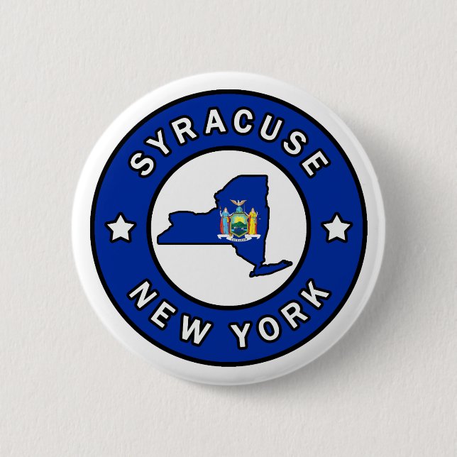 Syracuse New York 2 Inch Round Button (Front)