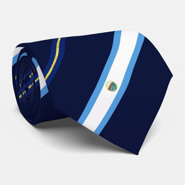 Syracuse (New York) city flag Neck Tie (Rolled)