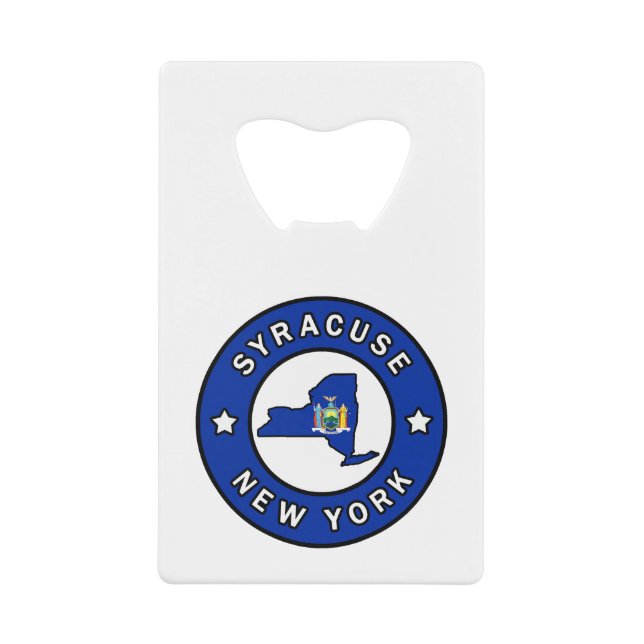 Syracuse New York Credit Card Bottle Opener (Front)