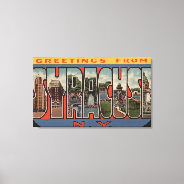 Syracuse, New York - Large Letter Scenes Canvas Print (Front)