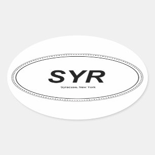 Syracuse New York Oval Bumper Sticker
