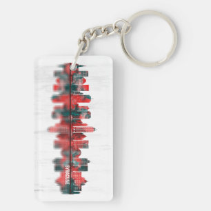 Syracuse New York Skyline Keychain
