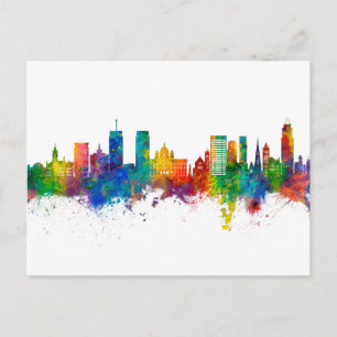 Syracuse New York Skyline Postcard