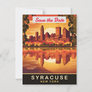 Syracuse New York Skyline Wedding Invitation