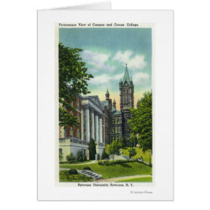 Syracuse U Campus View Showing Crouse College