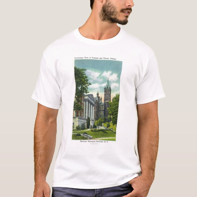 Syracuse U Campus View Showing Crouse College T-Shirt (Front)