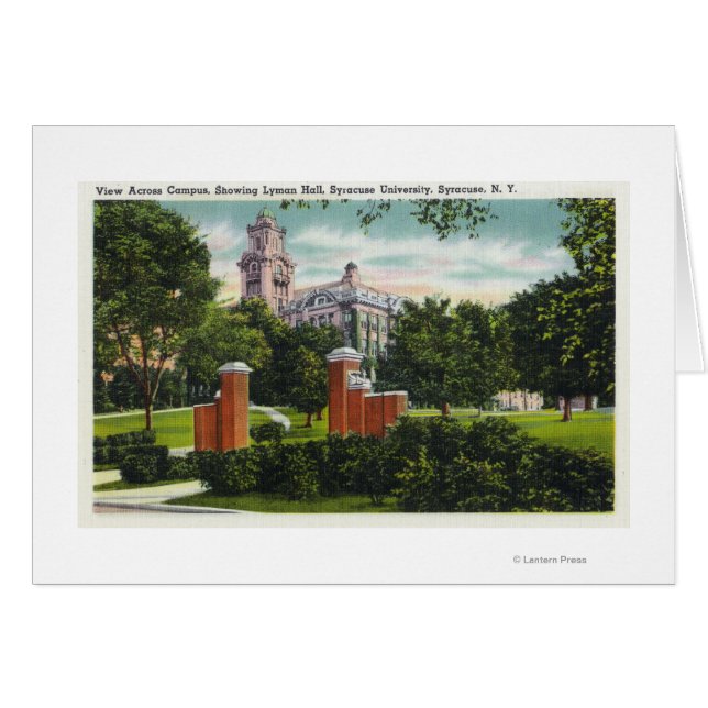 Syracuse U Campus View Showing Lyman Hall (Front Horizontal)