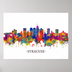 Syracuse USA Skyline Poster